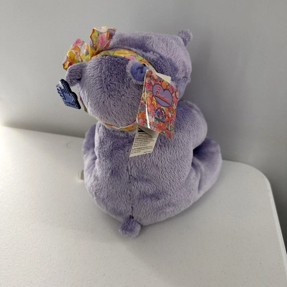 Necco‎ Sweethearts Plush Hippo Candy Bow Applause 12